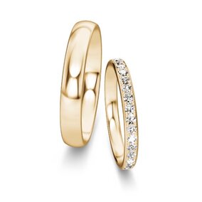 Eheringe Classic/Eternal mit Diamant-Pavé 0,46ct