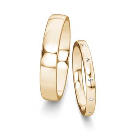 Eheringe Modern/Romance mit Diamant 0,06ct