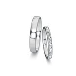 Eheringe Modern/Romance mit Diamant-Pavé 0,46ct