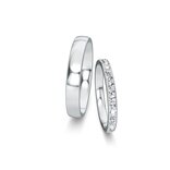 Eheringe Modern/Romance mit Diamant-Pavé 0,46ct
