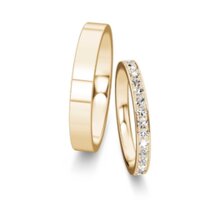 Eheringe Infinity mit Diamant-Pavé 0,46ct