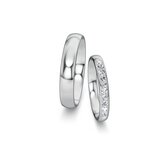 Eheringe Classic/Eternal mit Diamant-Pavé 0,22ct