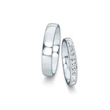 Eheringe Modern/Romance mit Diamant-Pavé 0,22ct