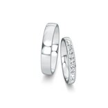 Eheringe Modern/Romance mit Diamant-Pavé 0,22ct
