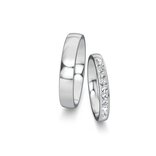 Eheringe Modern/Romance mit Diamant-Pavé 0,22ct