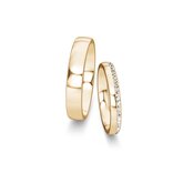 Eheringe Modern/Romance mit Diamant-Pavé 0,165ct