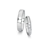 Eheringe Modern/Romance mit Diamant-Pavé 0,165ct