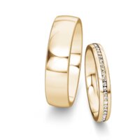 Eheringe Modern/Romance mit Diamanten 0,13ct