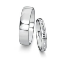 Eheringe Modern/Romance mit Diamanten 0,13ct