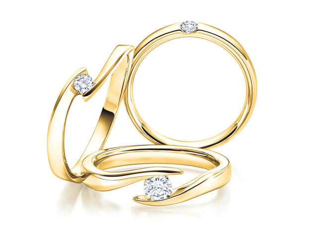 Spannringe mit Diamant – eindrucksvoll schlicht!
