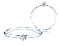 Verlobungsring Classic Petite in 14K Weißgold mit Diamant 0,13ct G/SI