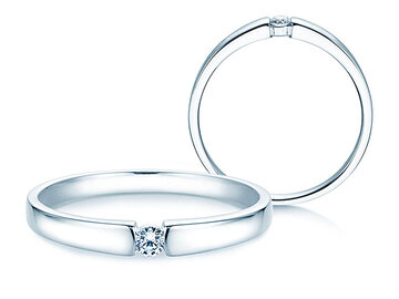 Verlobungsring Infinity Petite in 14K Weißgold mit Diamant 0,03ct G/SI
