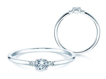 Verlobungsring Vivid Petite Diamond in Platin