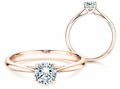 Verlobungsring Delight in 18K Roségold mit Diamant 0,40ct G/SI