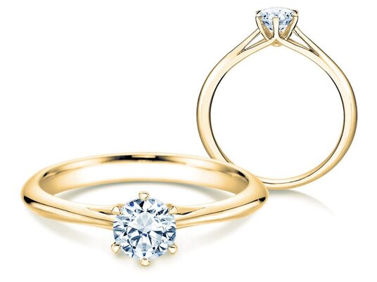 Verlobungsring Heaven 6 in 14K Gelbgold mit Labordiamant 0,50ct E/VS