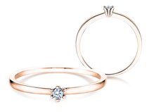 Verlobungsring Classic Petite in 14K Roségold mit Diamant 0,13ct G/SI