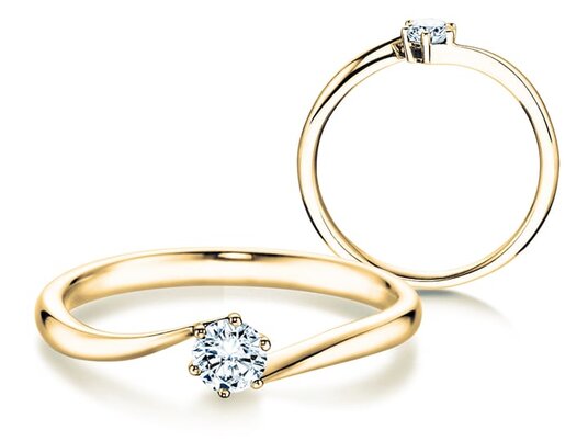 Verlobungsring Devotion in 14K Gelbgold mit Labordiamant 0,25ct E/VS