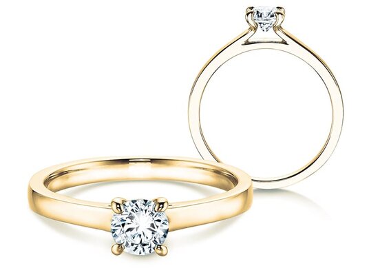 Verlobungsring Modern in 9K Gelbgold mit Labordiamant 0,50ct E/VS