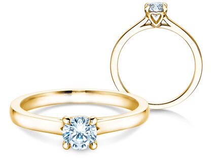 Verlobungsring Romance in 9K Gelbgold mit Labordiamant 0,50ct E/VS