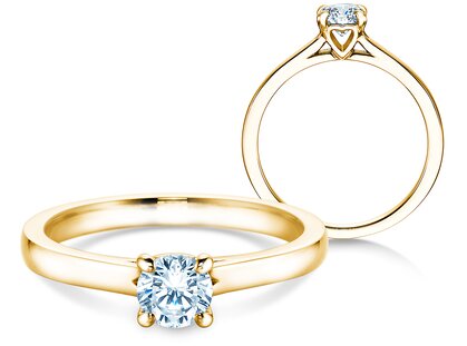 Verlobungsring Romance in 14K Gelbgold mit Diamant 0,50ct H/SI