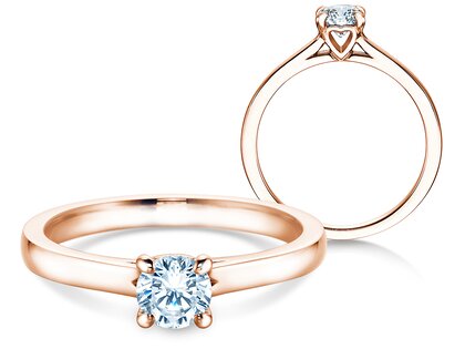 Verlobungsring Romance in 14K Roségold mit Diamant 0,50ct H/SI