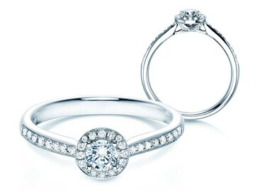 Verlobungsring Halo Petite