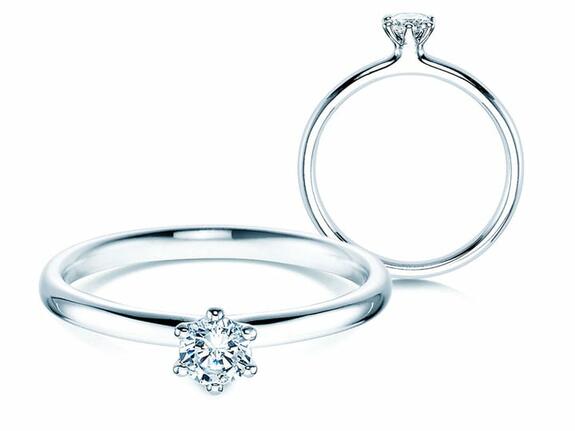 Viertelkaräter Verlobungsringe  mit Diamant in 0,25 Karat
