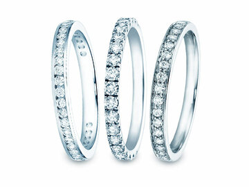Eternityringe – diamantbesetzte Ringschiene