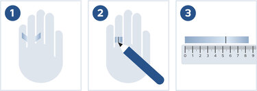 Ringgröße mit Papierstreifen messen