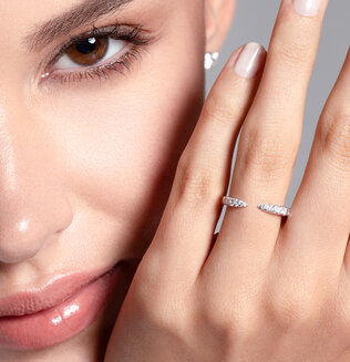 Eternityring Peak aus Weißgold