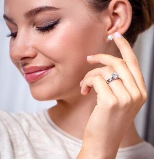 Solitärring Classic 6 Weißgold