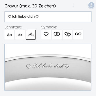 Gratis Gravur mit Live-Vorschau