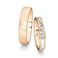 Eheringe Modern/Romance mit Diamant-Pavé 0,72ct