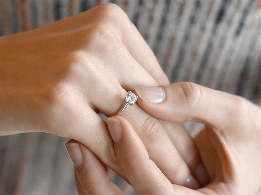 Verlobungsring Classic 4 in 14K Weißgold mit Labordiamant 1,00ct D/IF
