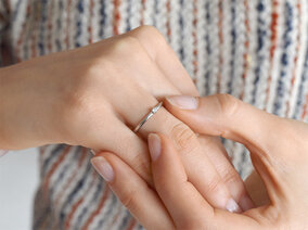 Verlobungsring Melody in Silber 925/- mit Diamant 0,05ct G/SI