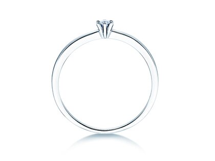 Verlobungsring Classic Petite in 14K Weißgold mit Diamant 0,05ct G/SI