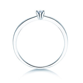 Verlobungsring Classic Petite in 14K Weißgold mit Diamant 0,05ct G/SI