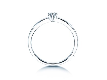 Verlobungsring Classic Petite in 14K Weißgold mit Diamant 0,09ct G/SI