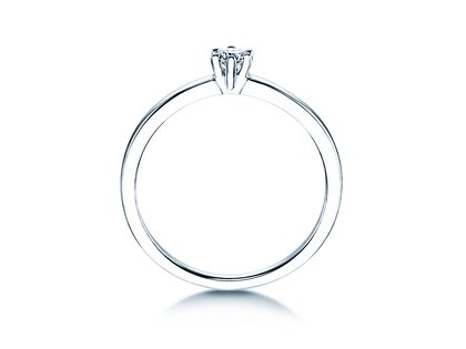 Verlobungsring Classic Petite in 14K Weißgold mit Diamant 0,13ct G/SI
