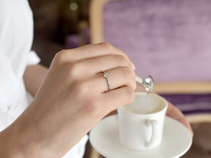 Verlobungsring Spirit in 18K Weißgold mit Diamant 0,25ct G/VS