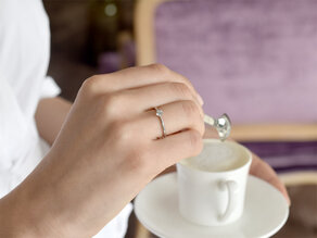 Verlobungsring Spirit in 18K Weißgold mit Diamant 0,25ct G/VS