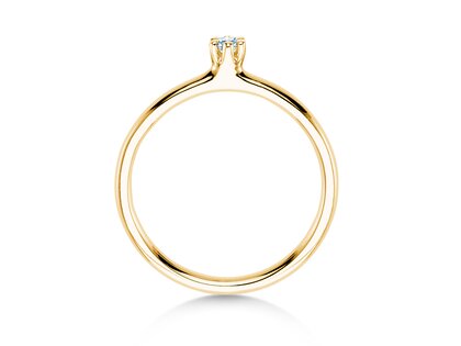 Verlobungsring Classic 6 in 18K Gelbgold mit Diamant 0,05ct H/SI