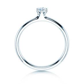Verlobungsring Classic 6 in 9K Weißgold mit Labordiamant 0,15ct E/VS