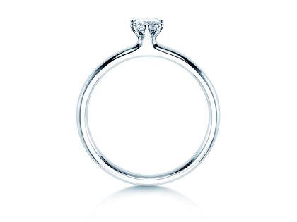Verlobungsring Classic 6 in 9K Weißgold mit Diamant 0,25ct H/SI
