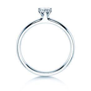 Verlobungsring Classic 6 in 9K Weißgold mit Diamant 0,25ct H/SI
