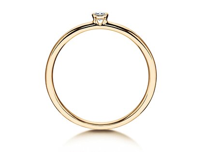 Verlobungsring Eternal in 14K Gelbgold mit Diamant 0,05ct H/SI