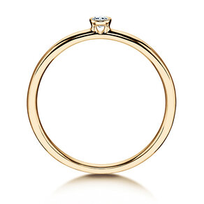 Verlobungsring Eternal in 14K Gelbgold mit Diamant 0,05ct H/SI