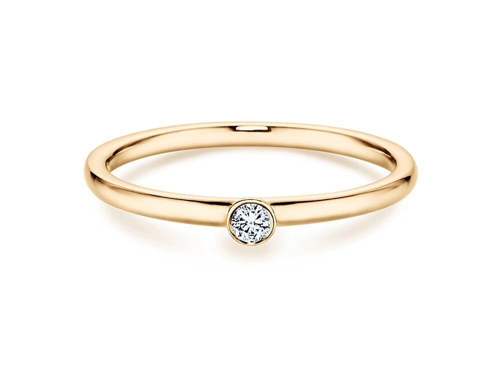 Verlobungsring Eternal in 9K Gelbgold mit Diamant 0,05ct G/SI