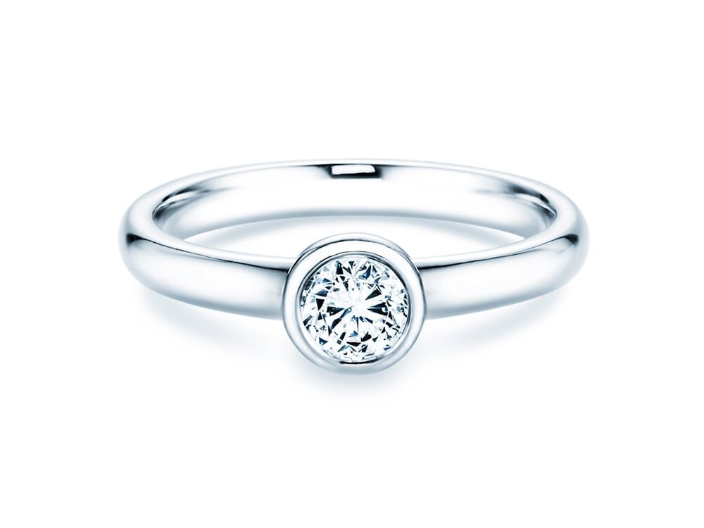 Verlobungsring Eternal in Platin 950/- mit Diamant 0,40ct G/SI