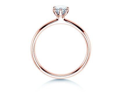Verlobungsring Classic 6 in 14K Roségold mit Diamant 0,30ct H/SI